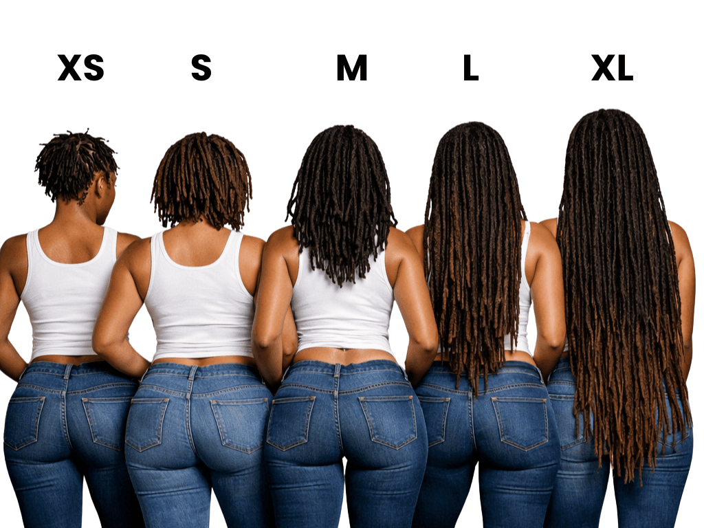 Guide des longueurs de locks - XS à XXL