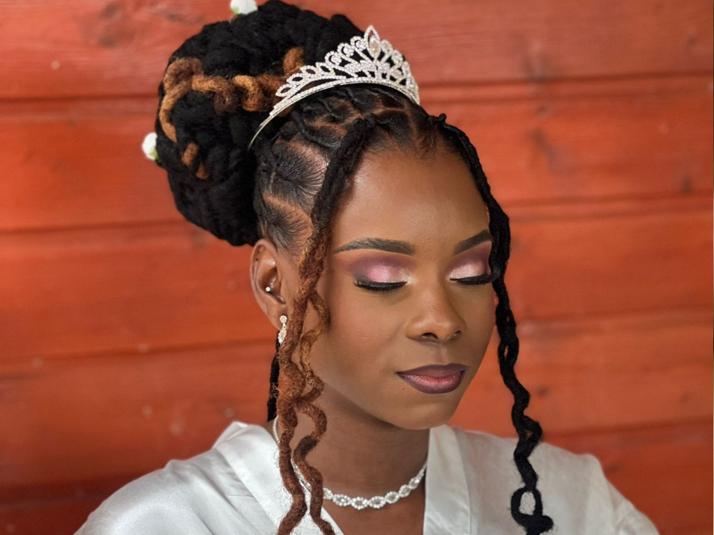 Chignon locks mariage